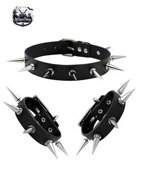 Faux Leather Spike Choker Bracelet Set Punk Gothic Rivet Cuff Bangle Wristband